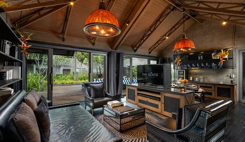 The Slate-Two Bedroom Pool Villa-Living room TV